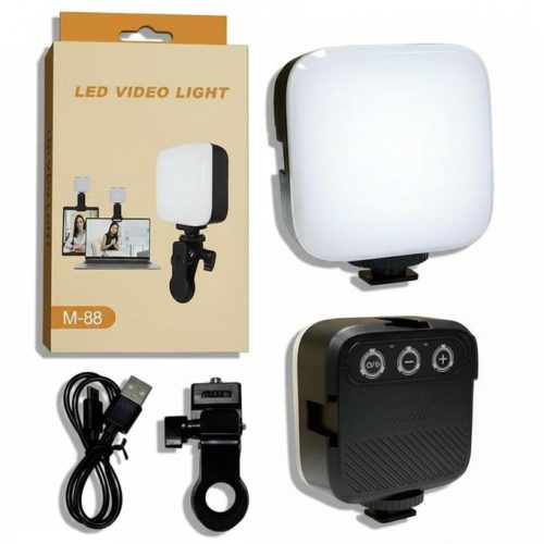 LED Video Light M88 – Portable Fill Light for Phone, Camera, Photography, Vlogging & Live Streaming